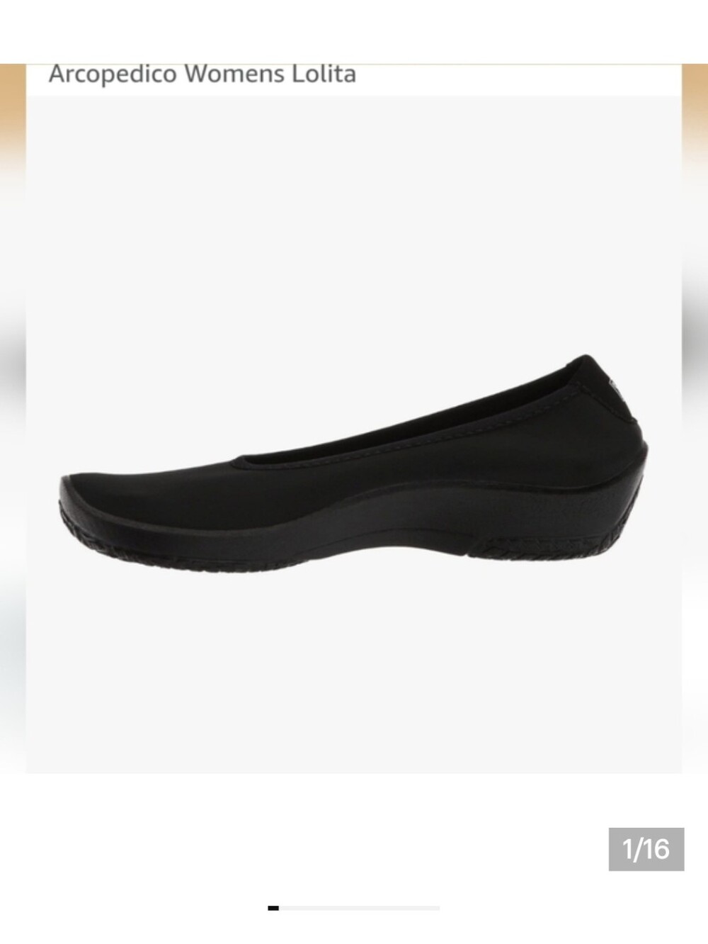 New The easy walk Arcopedico Lolita ballet Shoe Black EU Size 39